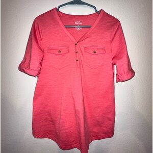 Croft & Barrow XS Cuffed Sleeve Tee